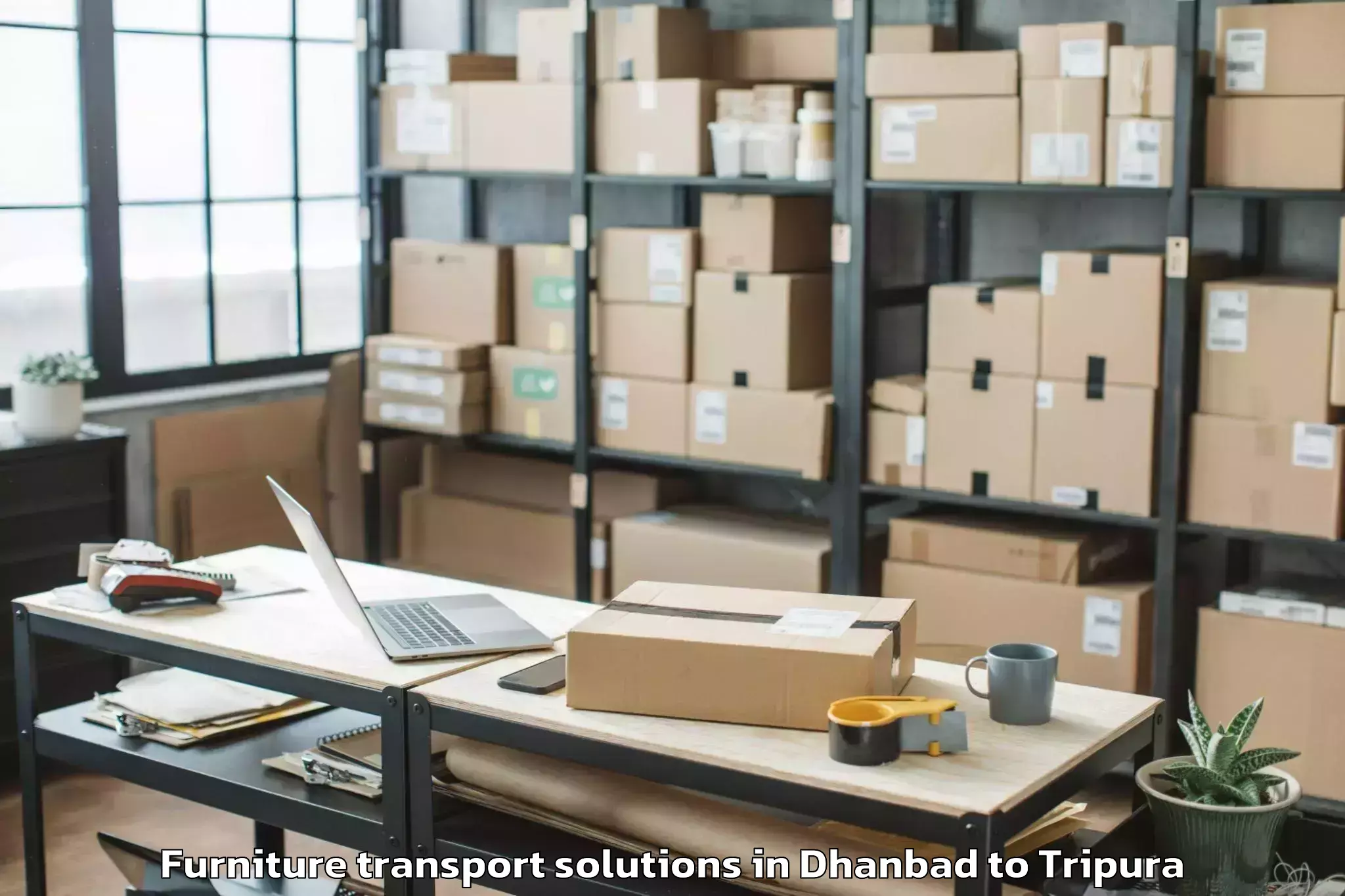 Book Dhanbad to Melaghar Furniture Transport Solutions Online